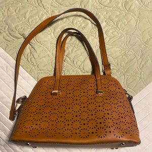 Purse brown scalloped